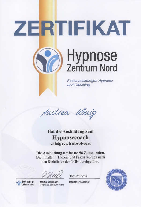 Zertifikat Hypnose-Coach